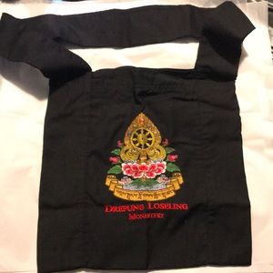 New Drepunv Loseling Monastry Bag Black embroider